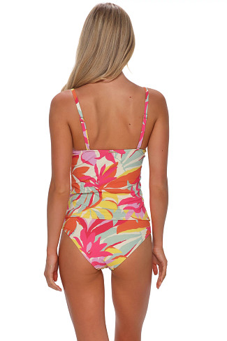 TROPICOLOR CREPE Simone Convertible Strap Tankini Top