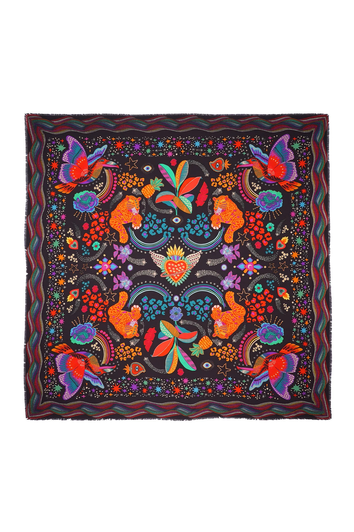 BLACK Crazy World Sarong image number 1