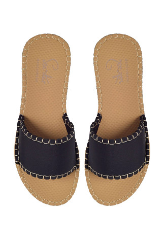 BLACK Cabana Open Toe Slides