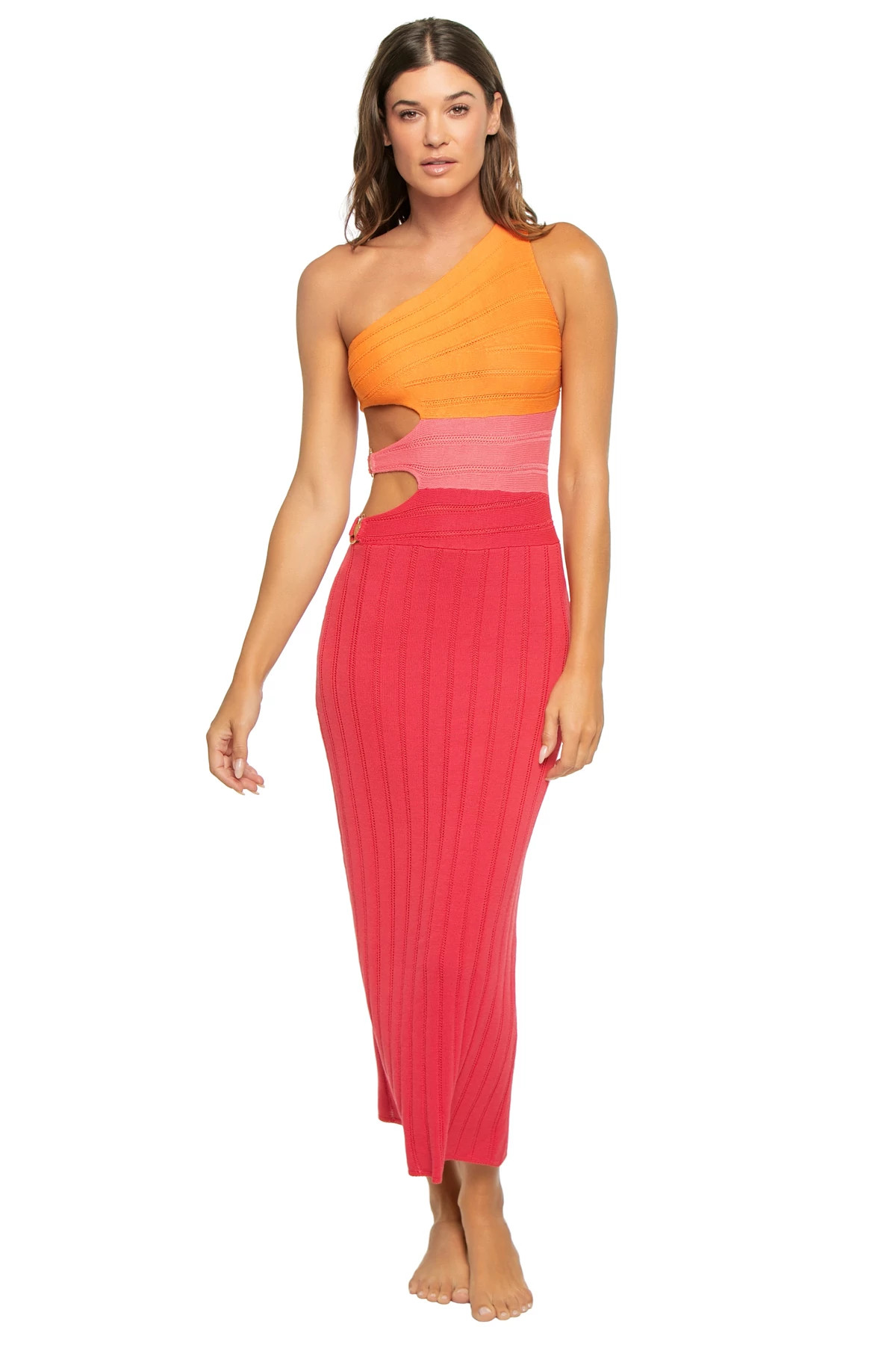 GRADIENT Lauren Asymmetrical Midi Dress  image number 1