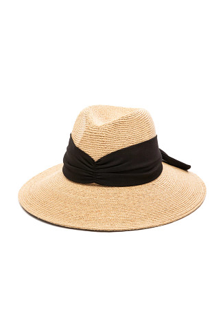 NATURAL Linen Bow Fedora