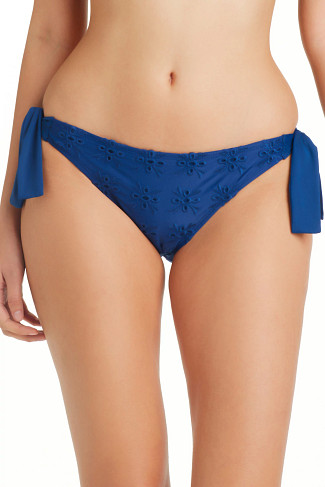 NAVY Eyelet Tie Side Hipster Bikini Bottom