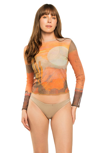 NOBODY'S DARLIN Long Sleeve Crop Cover Shirt