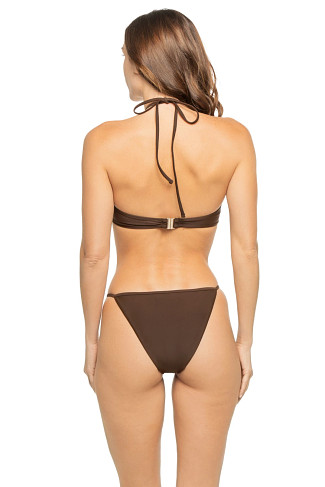 BEACH BROWN Reyna Bandeau Bikini Top