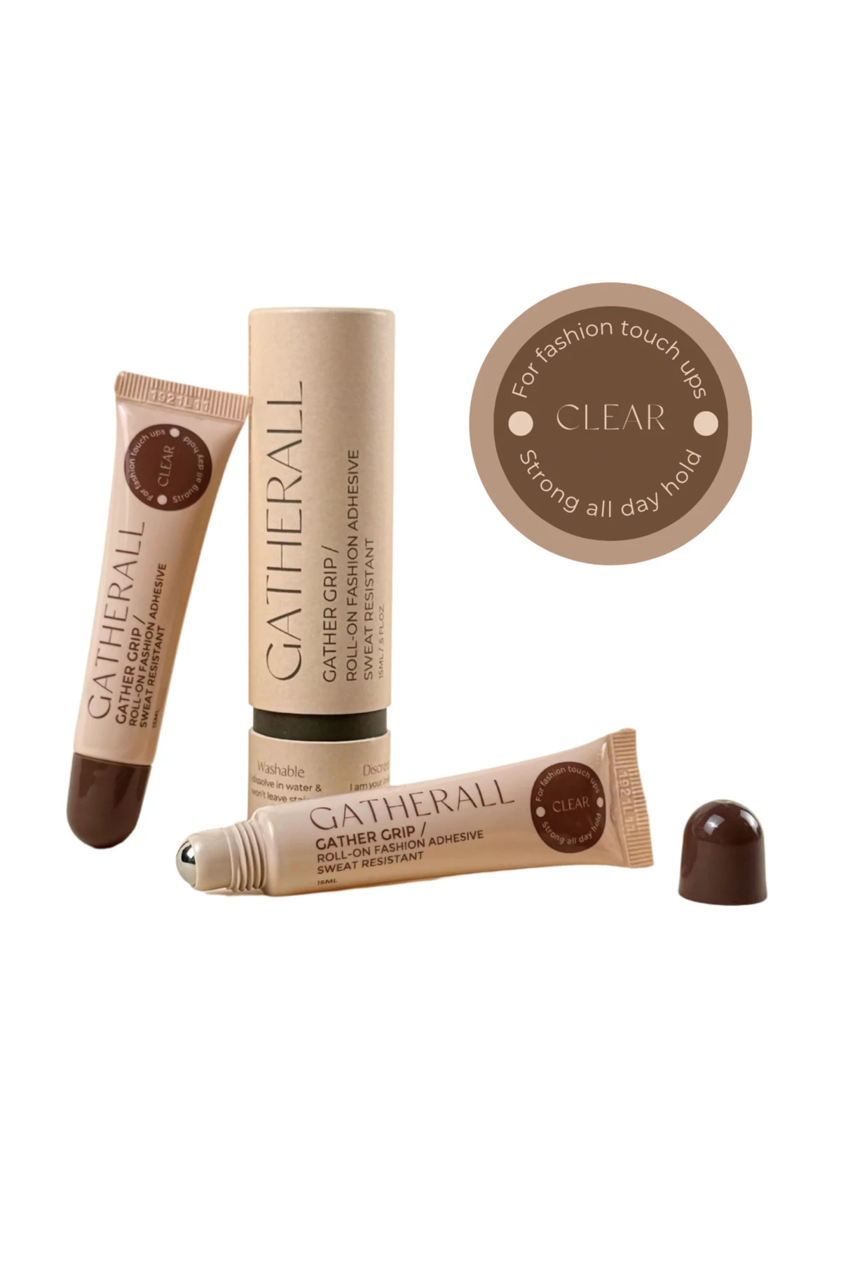 CLEAR Gatherall Grip Roll-On Fashion Tape image number 1