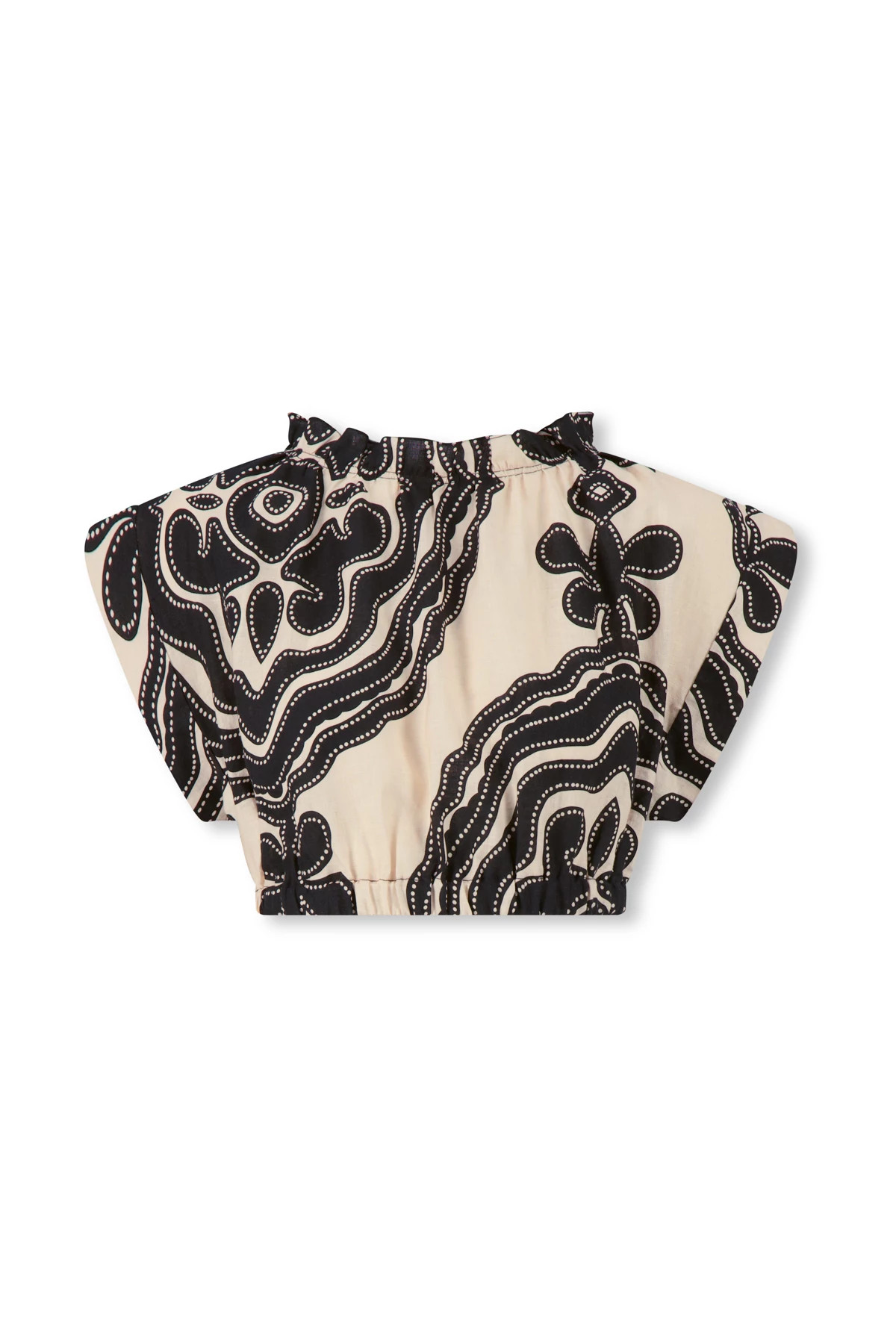 NIKU CREAM Muna Linen Crop Top image number 4