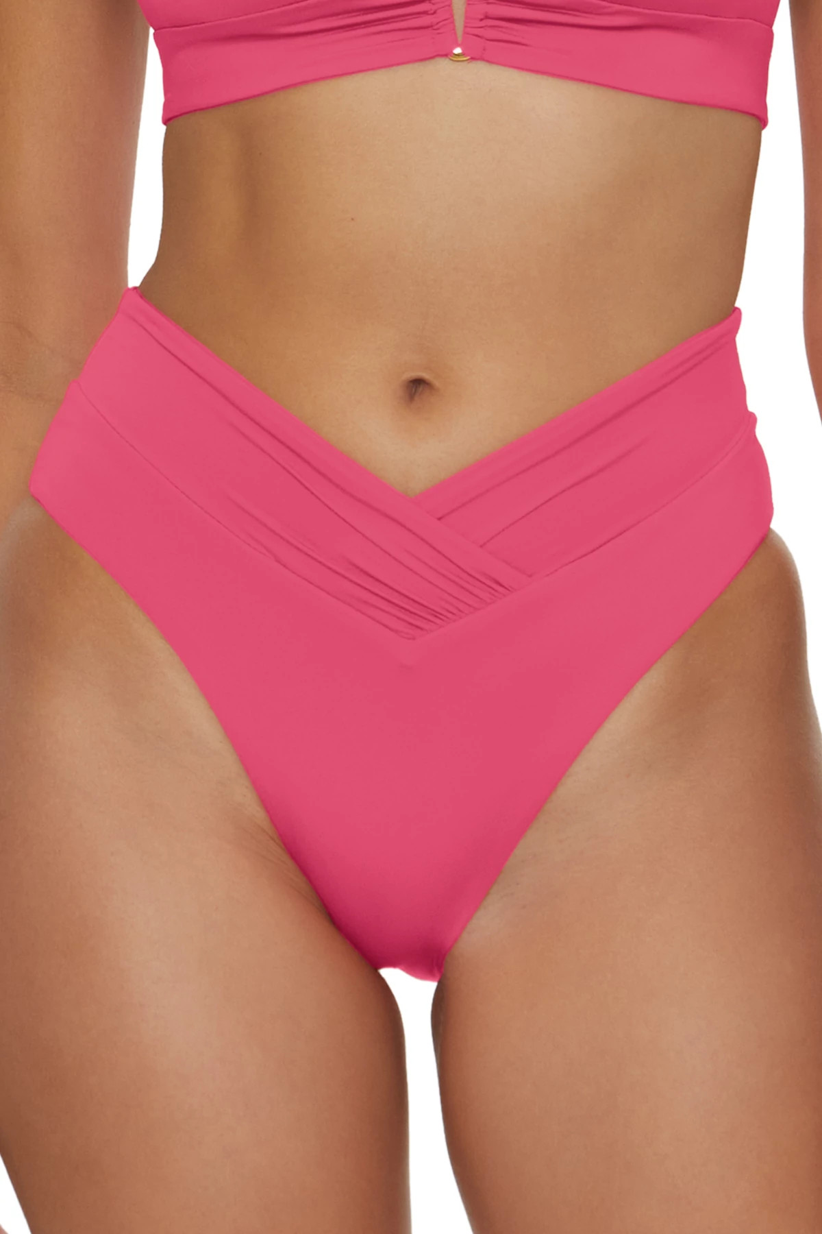 PINK AGATE Carolina High Waist Bikini Bottom image number 1