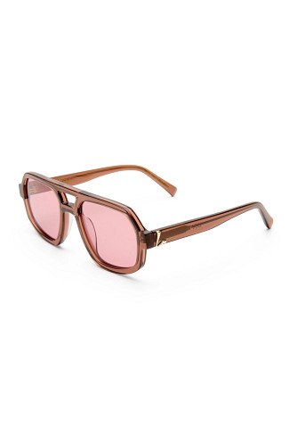 CRYSTAL BURGUNDY Banks Aviator Sunglasses