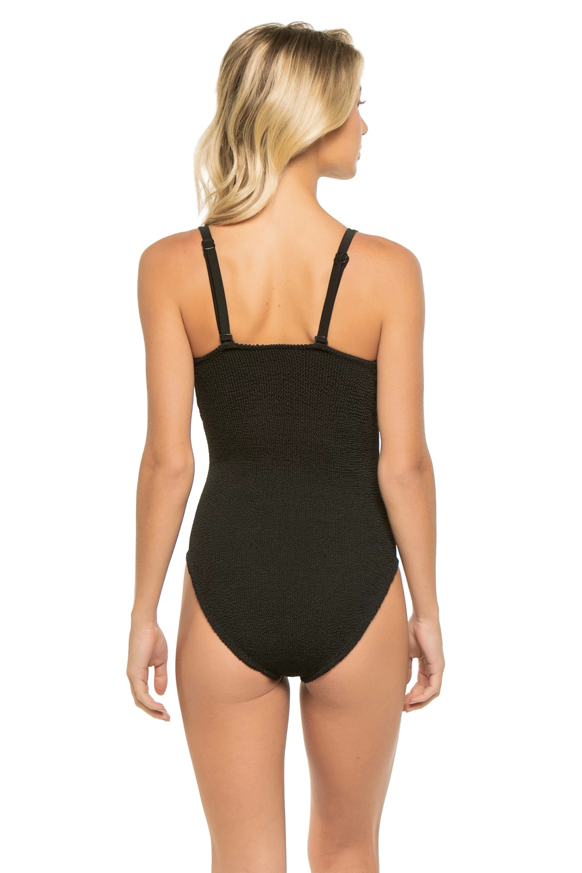 BLACK Post Mastectomy One Piece Swimsuit  image number 2