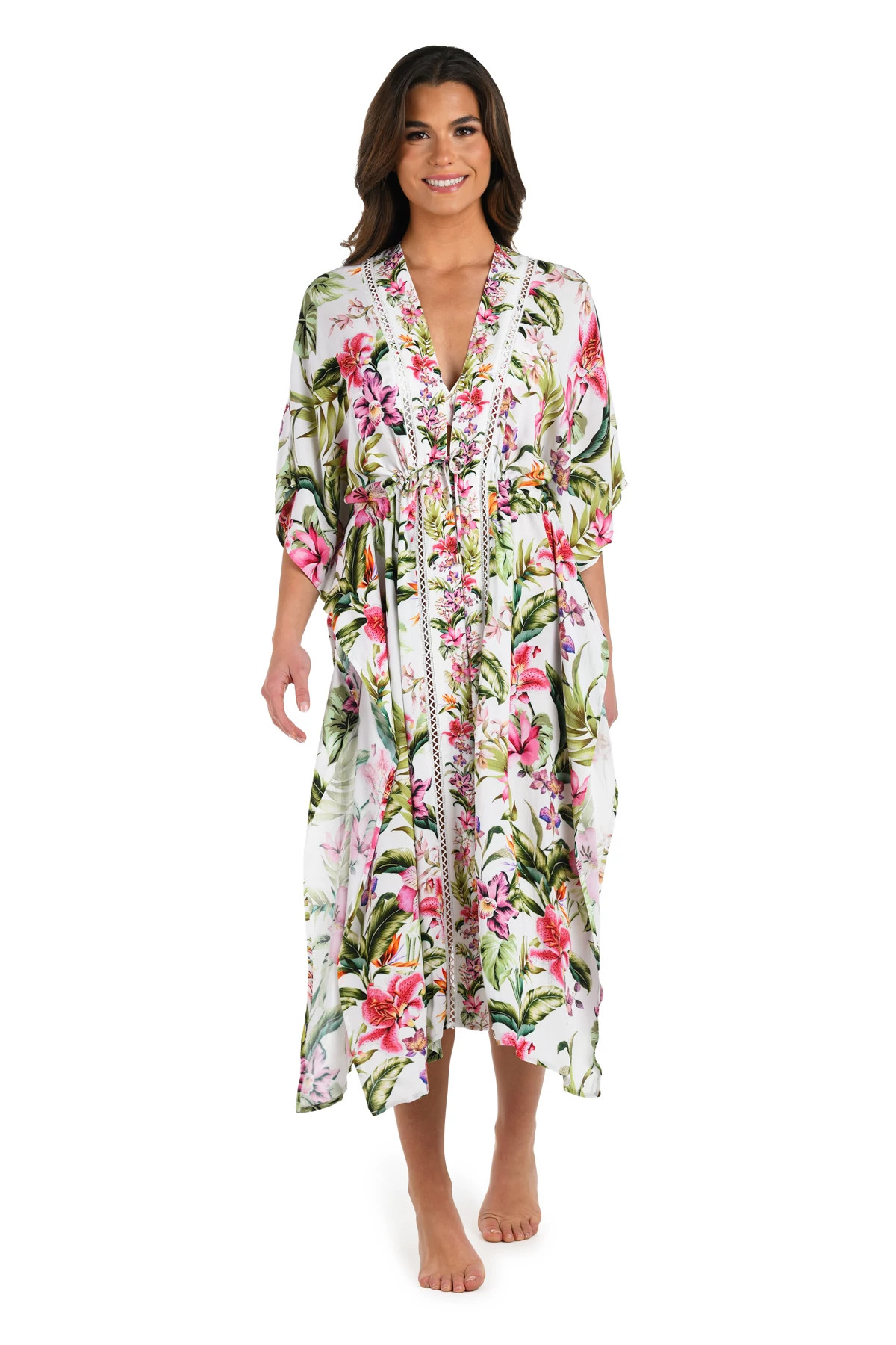 MULTI Polynesian Paradise Long Kimono image number 1