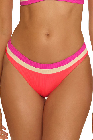 CALIENTE Adela Ribbed Hipster Bikini Bottom 