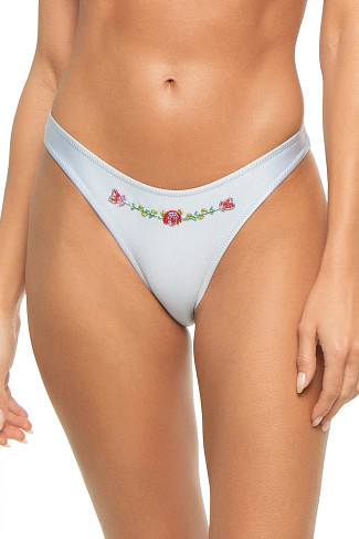 FROSTING Dove Embroidered Brazilian Bikini Bottom