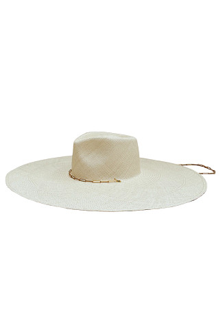 NATURAL Livy Toquilla Straw Panama Hat