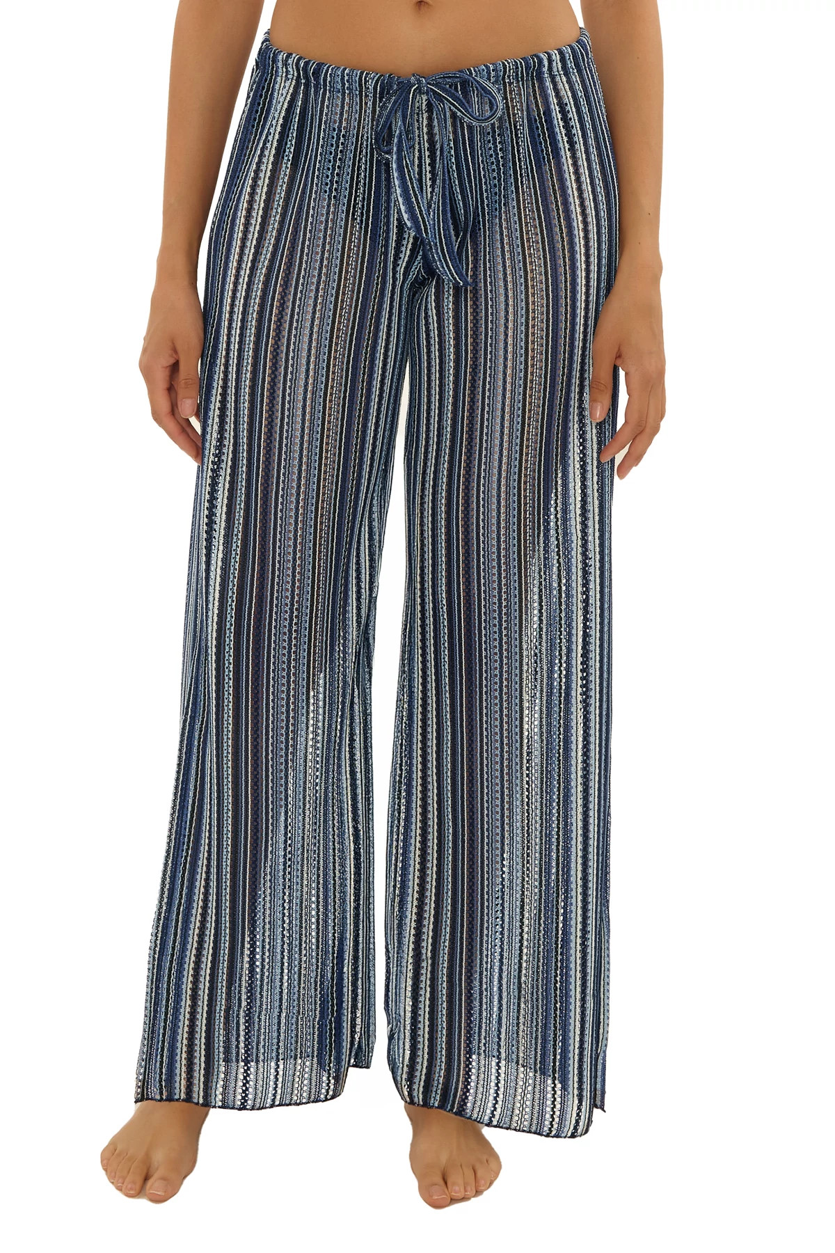 LAPIS/MULTI Seaside Split Leg Pants image number 1