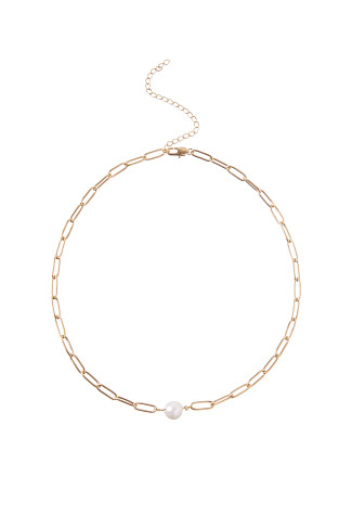 GOLD Chain Pearl Necklace