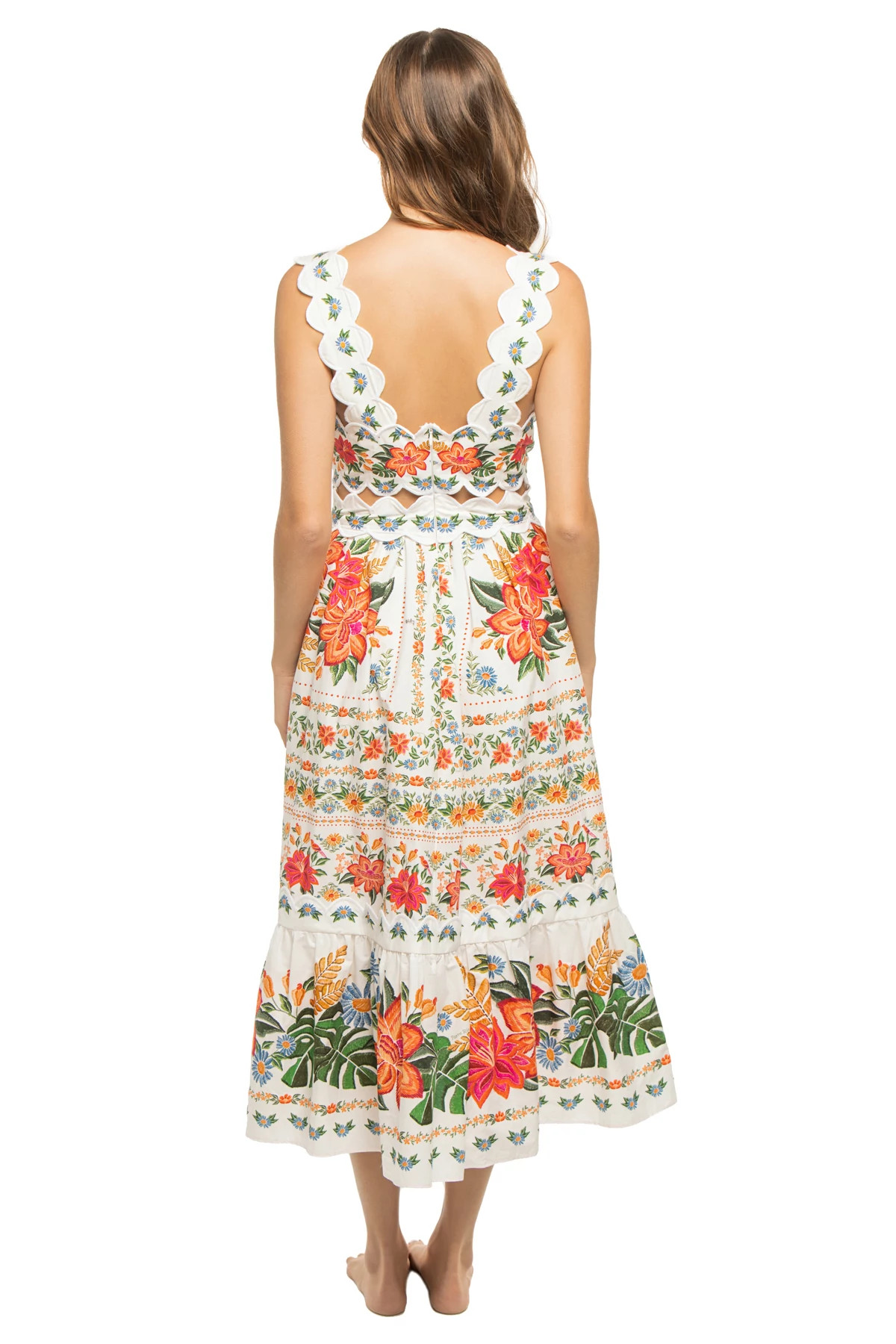 BLOOM GARDEN OFF-WHITE Bloom Garden Midi Dress image number 2