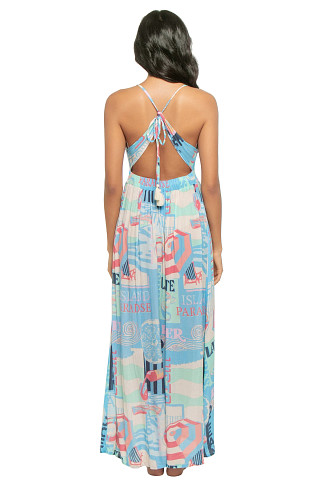 BLUE VACAY MODE Vacation Maxi Dress