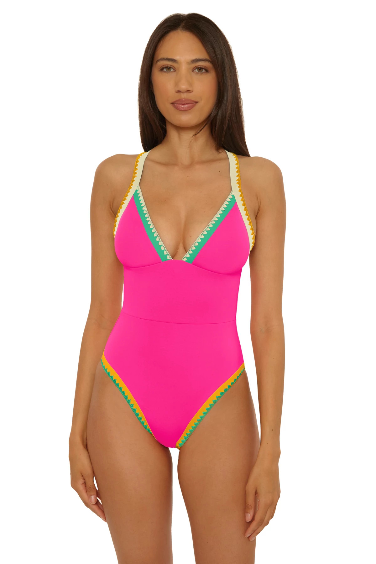 BERRY PINK Avila One Piece Swimsuit image number 1