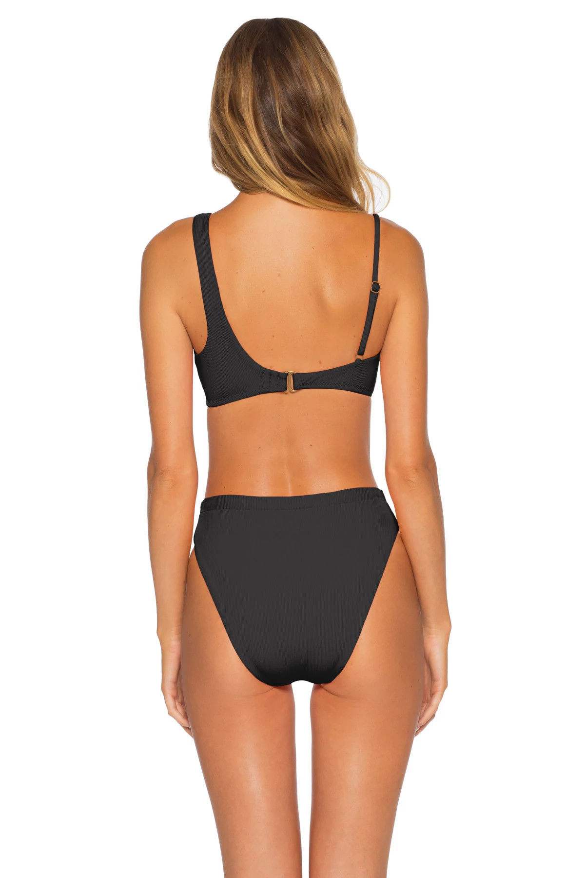 BLACK Lani Asymmetrical Bikini Top image number 4