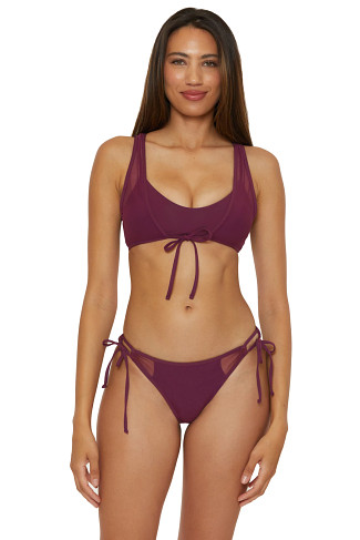 AUBERGINE Ariadne Mesh Bralette Bikini Top