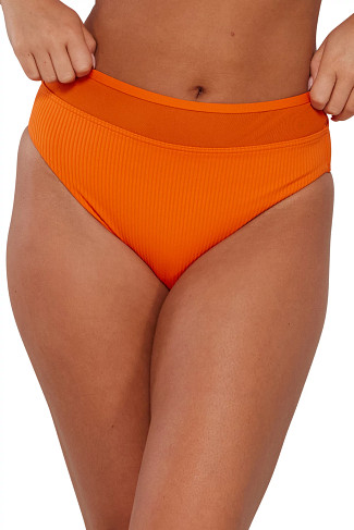 KUMQUAT SANDBAR RIB Annie High Waist Bikini Bottom