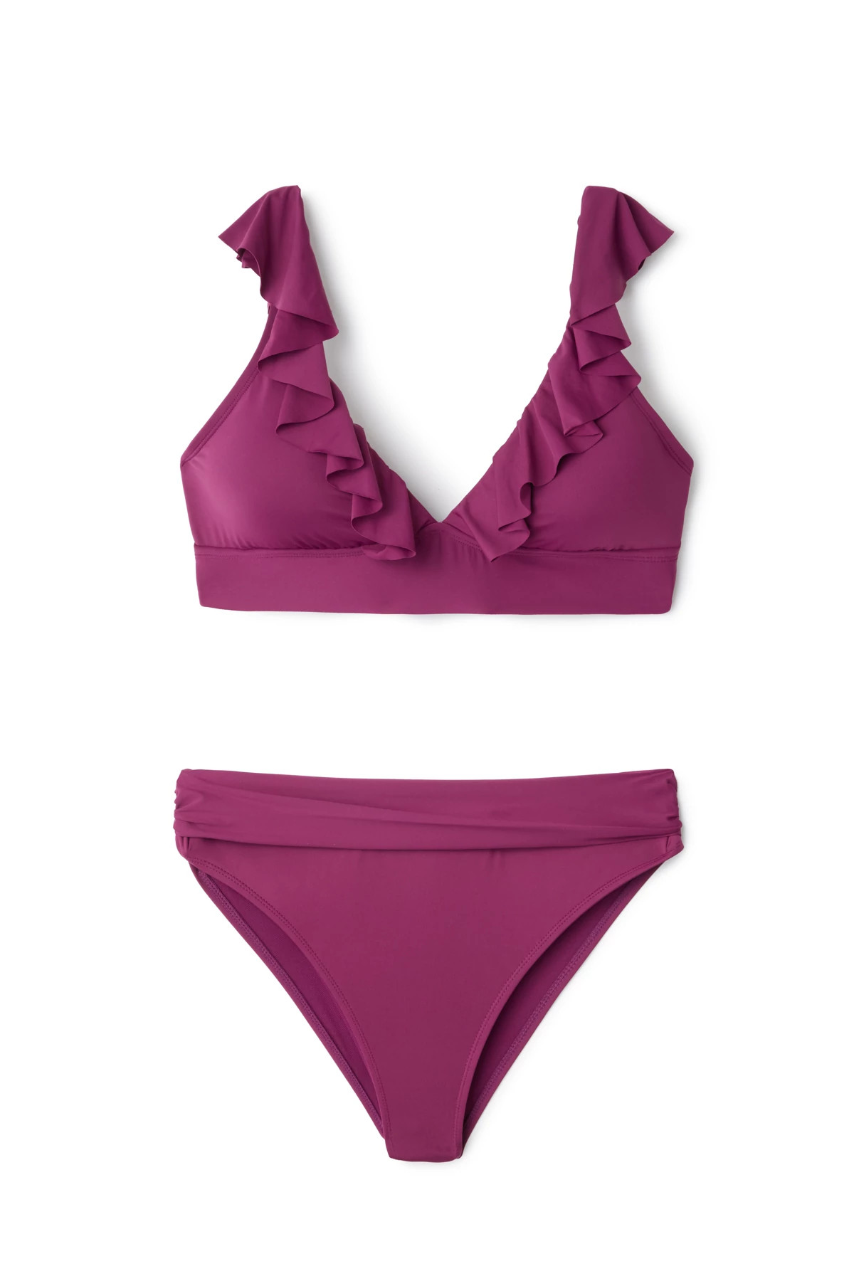 SANGRIA Ruffle Bralette Bikini Top image number 3