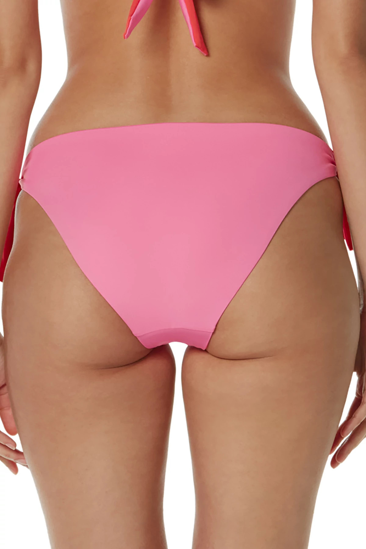 PINK/CORAL Coral Tie Side Bikini Bottom image number 3