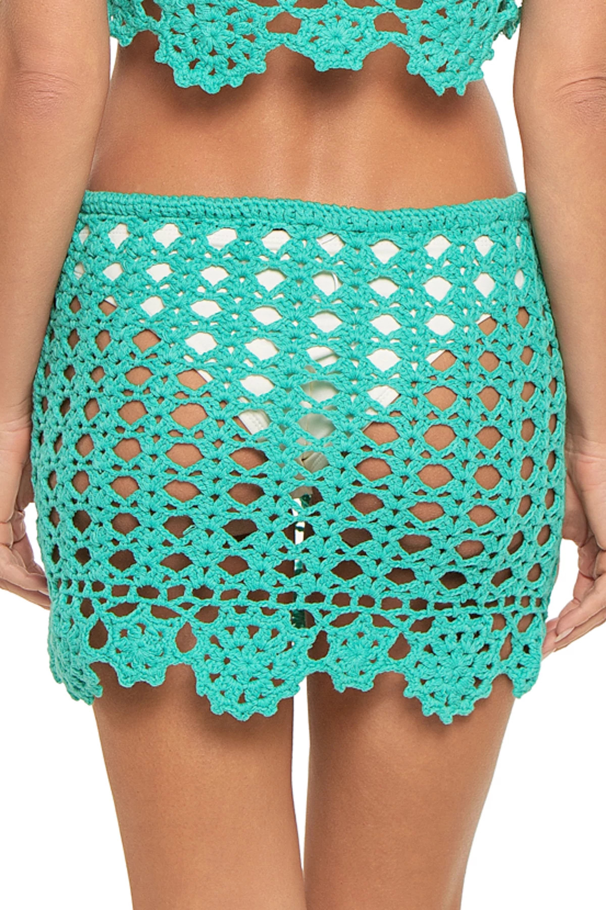 TURQUIOSE Oceane Crochet Mini Cover Skirt image number 2