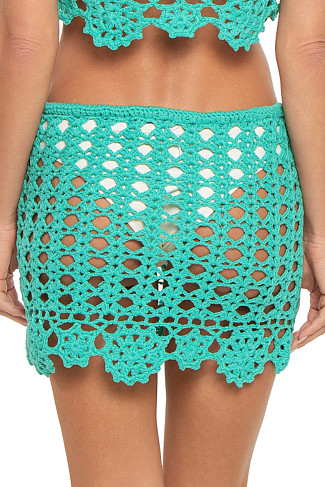 TURQUIOSE Oceane Crochet Mini Cover Skirt