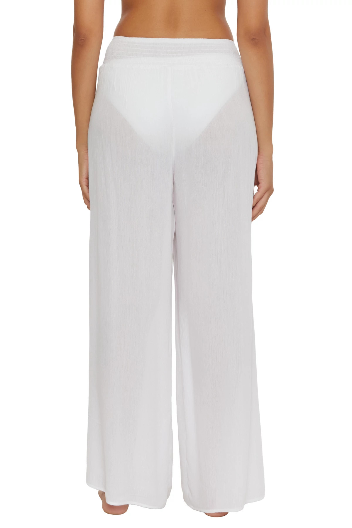 WHITE Ponza Lace Up Woven Pants image number 2