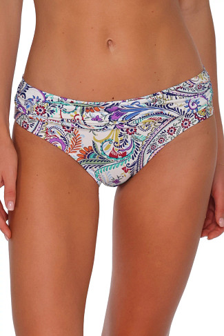 TIDE POOL TWIST Unforgettable Banded Hipster Bikini Bottom