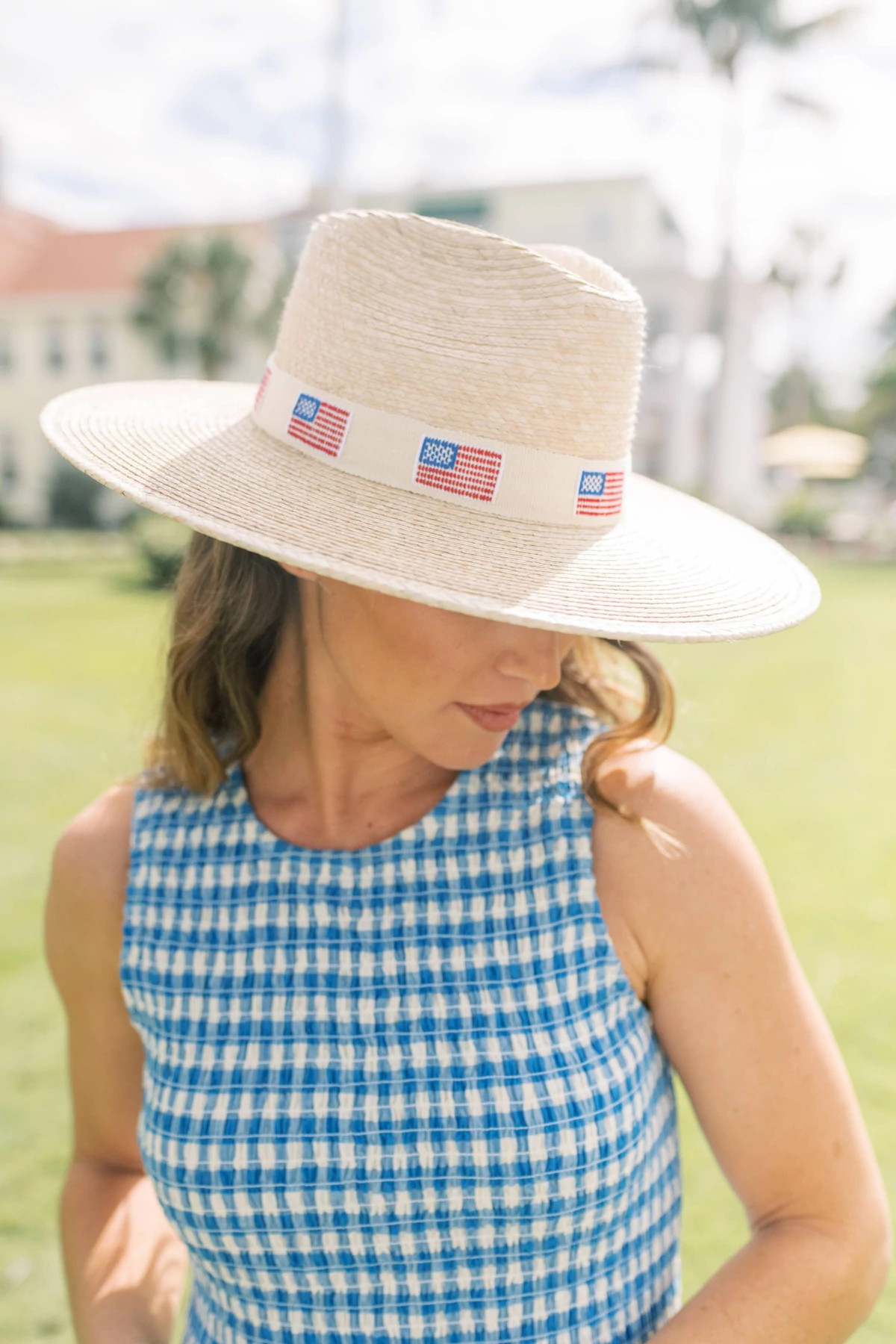 NATURAL America Wide Brim Palm Hat image number 3