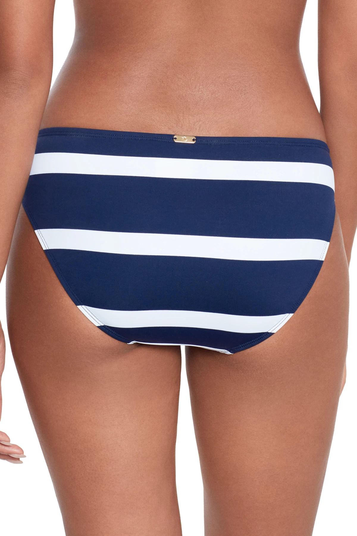 DARK NAVY Mariner Striped Hipster Bikini Bottom image number 2