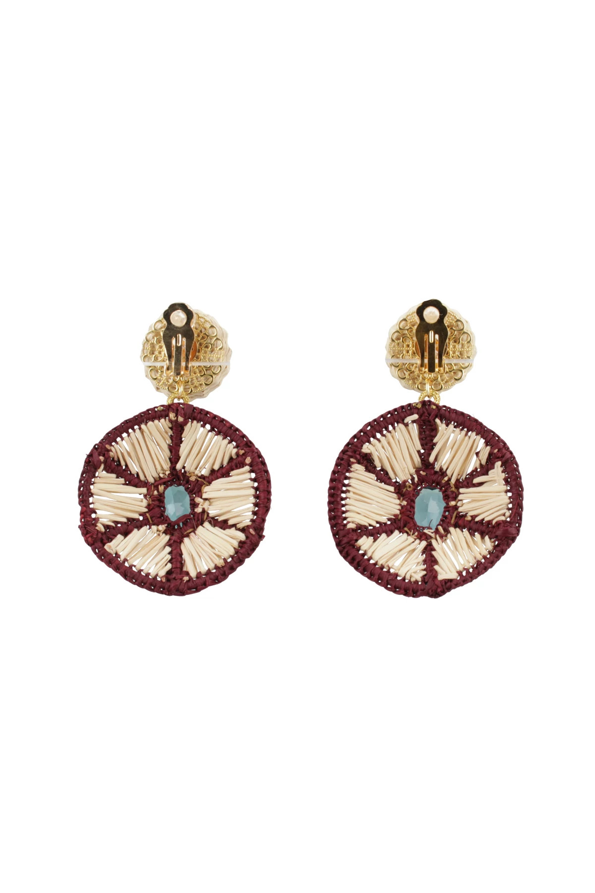 MULTI Dreamcatcher Raffia Drop Earrings image number 2