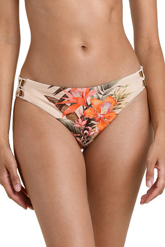 CHAMPAGNE Palm Print Strappy Side Hipster Bottom