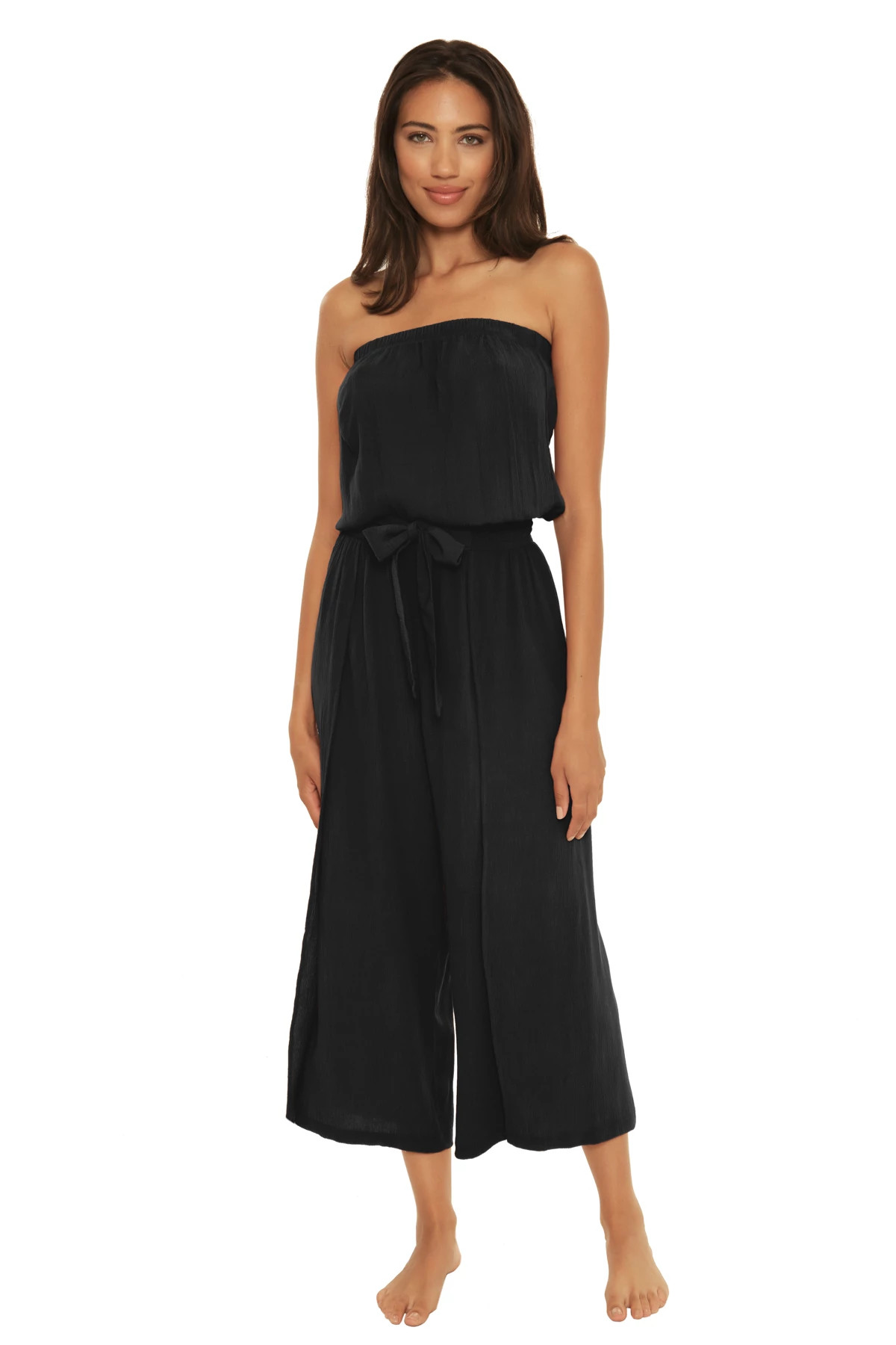 BLACK Ponza Strapless Jumpsuit image number 1