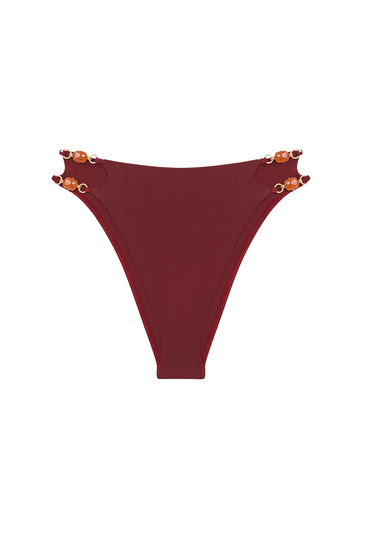 CRANBERRY Martha Cutout High Waist Bikini Bottom image number 4