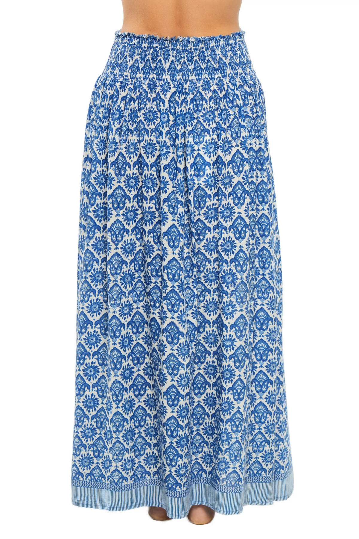 FLEUR-DE-LIS BLUE Bella Maxi Skirt image number 2