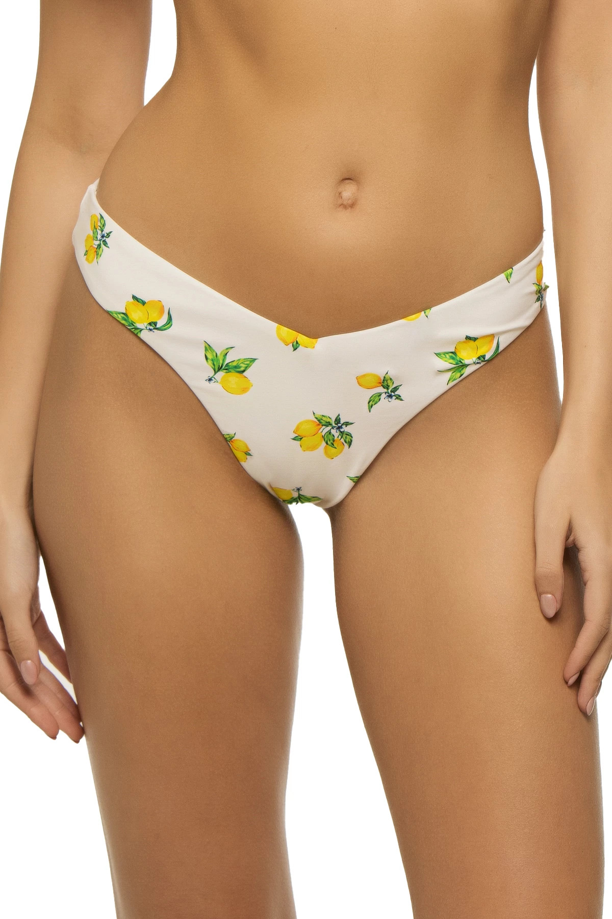 OFF WHITE Delilah V-Front Brazilian Bikini Bottom image number 1