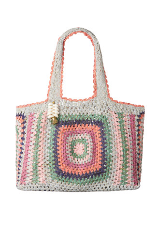 PINK Large Kaia Crochet Tote