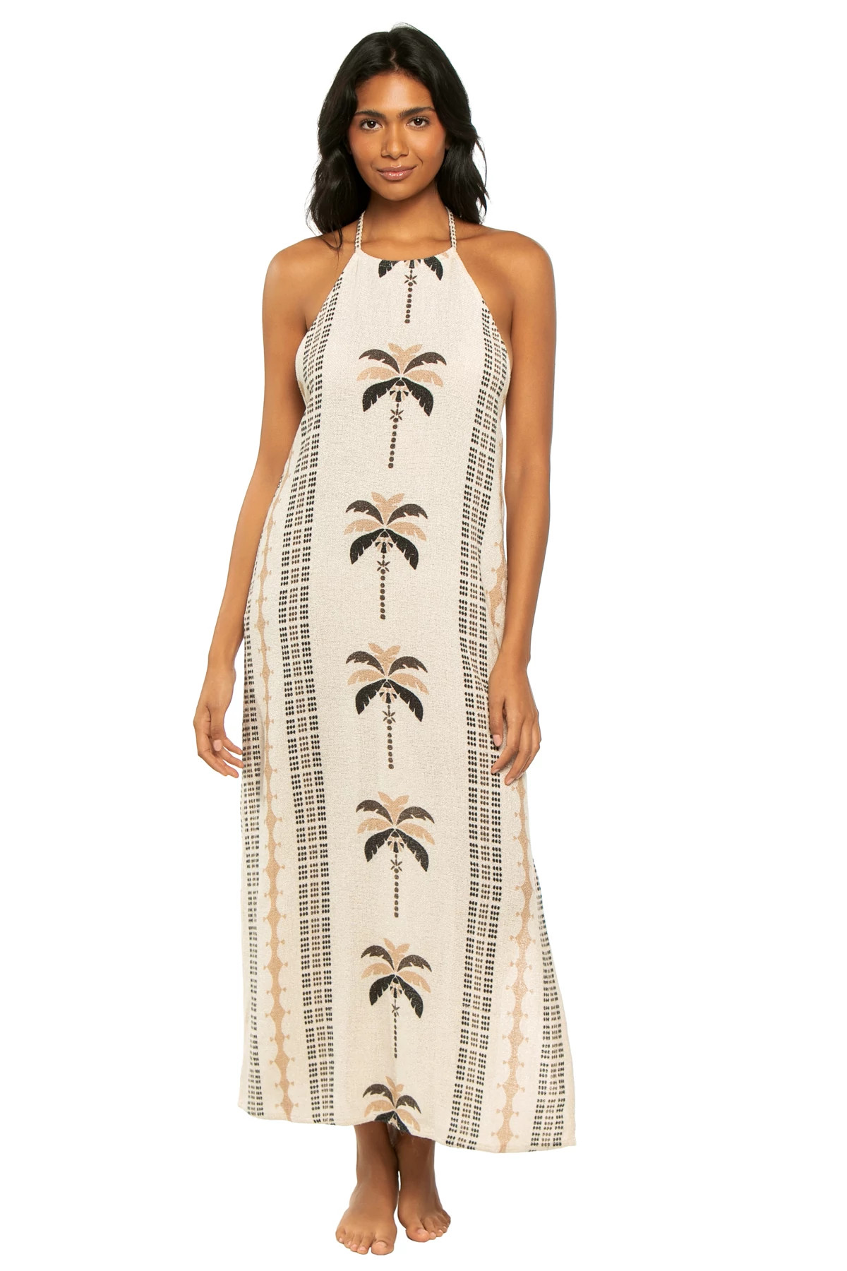 PALM PRINT Gardenia Maxi Dress image number 1