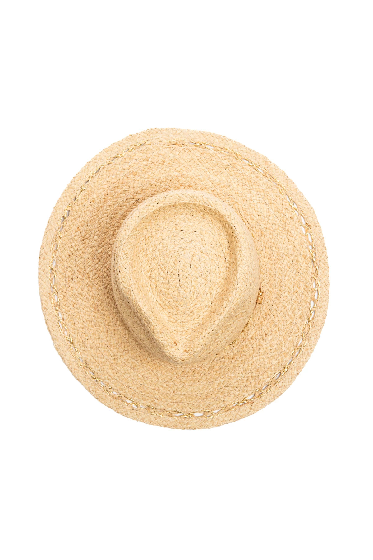 NATURAL Gold Braided Fedora image number 3