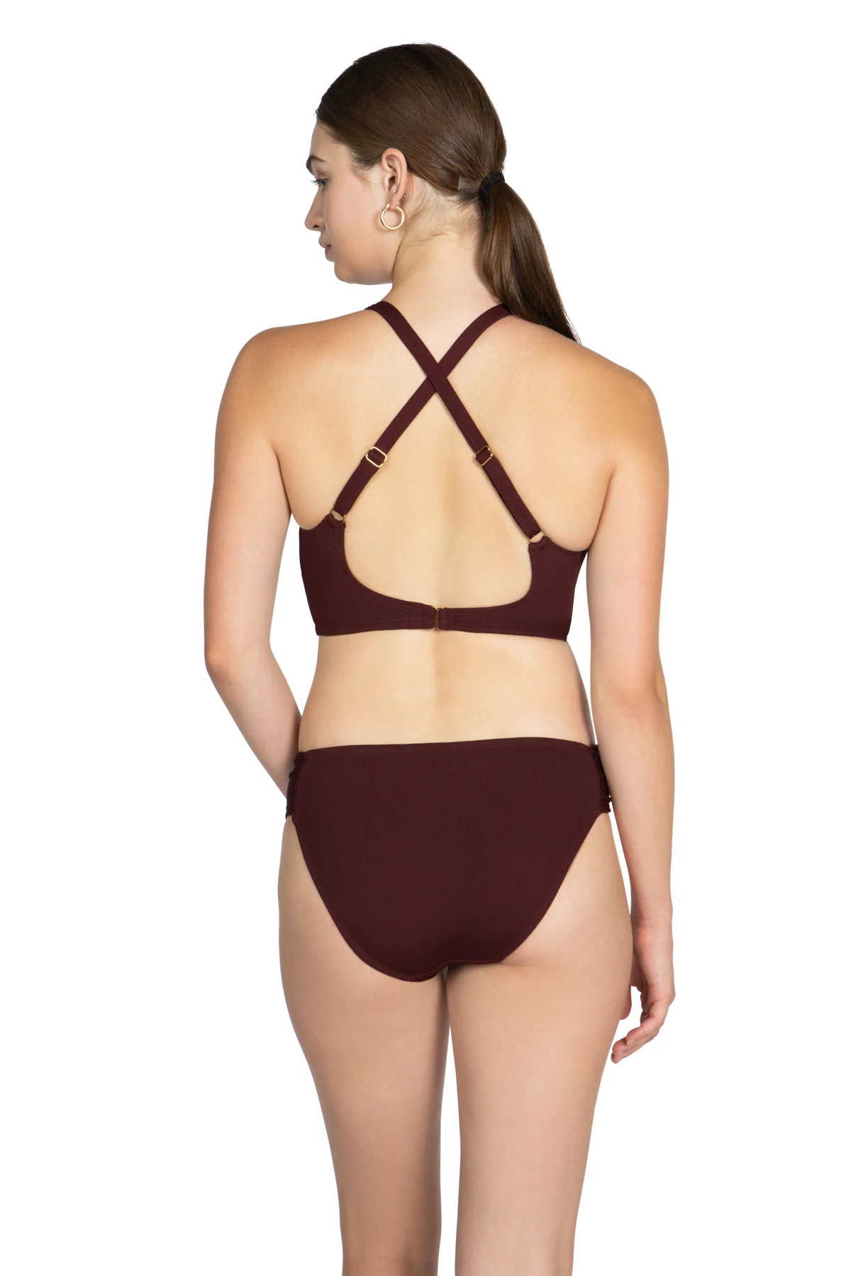 Amy Banded Triangle Bikini Top image number 2