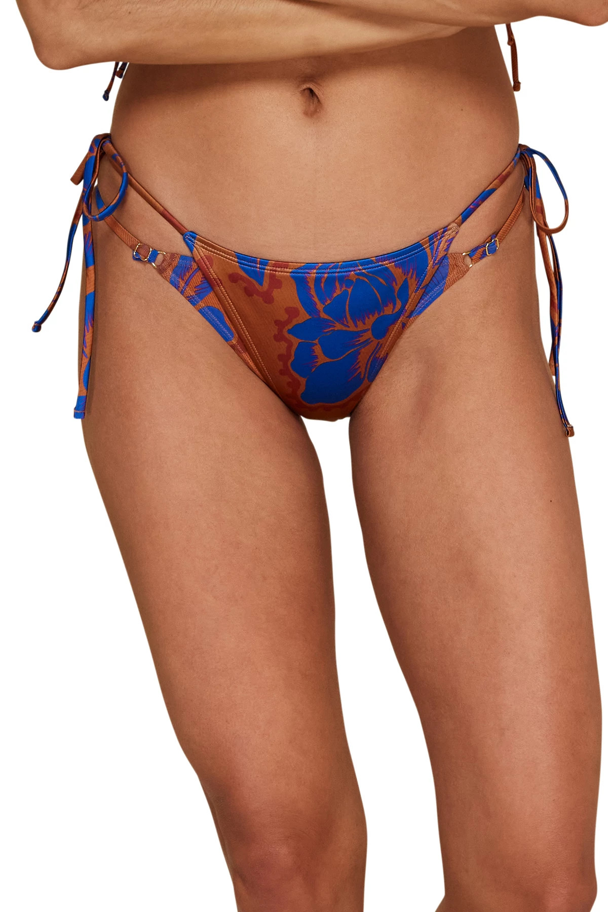DESERT ROSE Poseidon Tie Side Brazilian Bikini Bottom image number 1