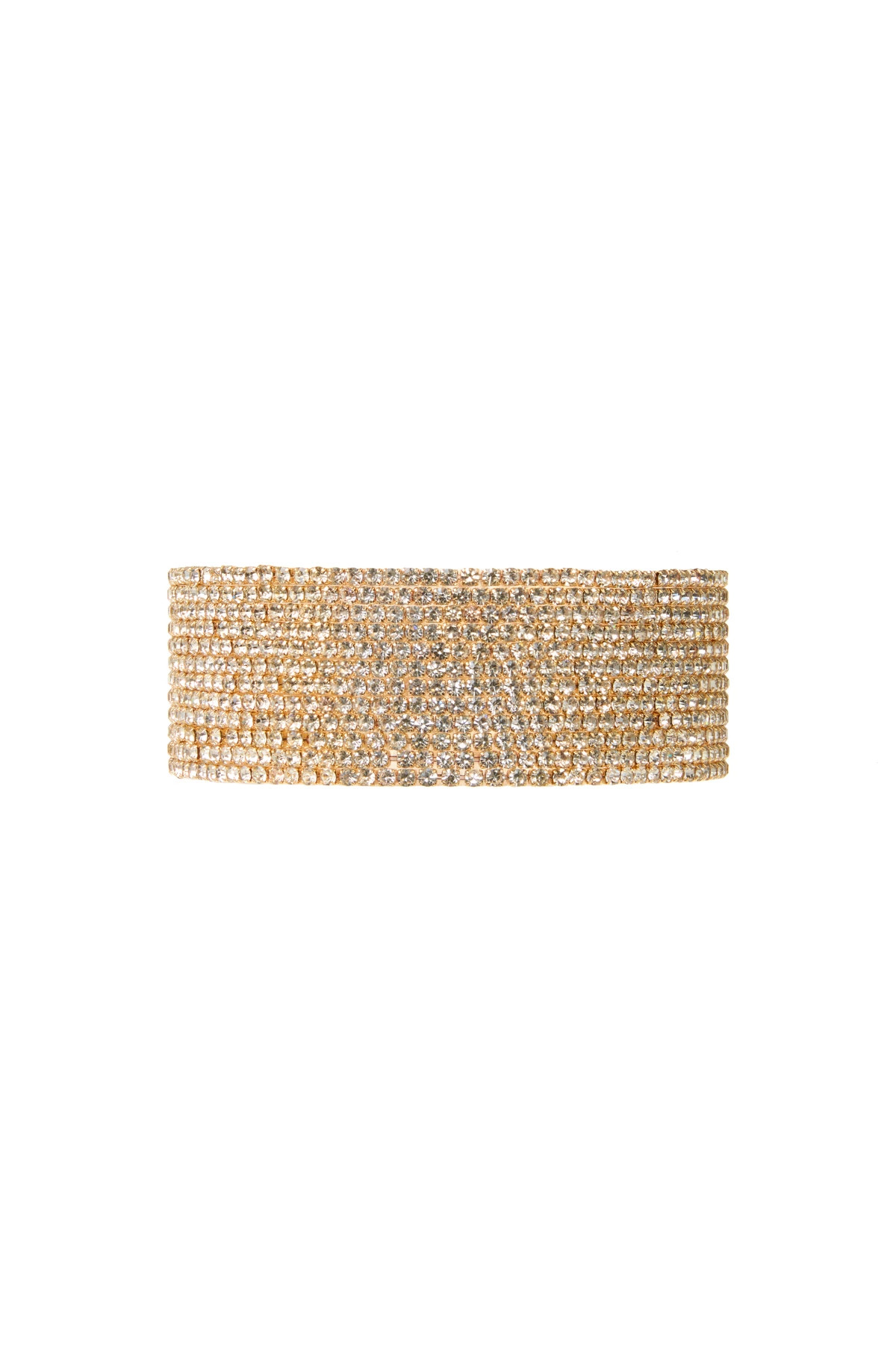GOLD Stacked Diamond Bangle Bracelets  image number 1