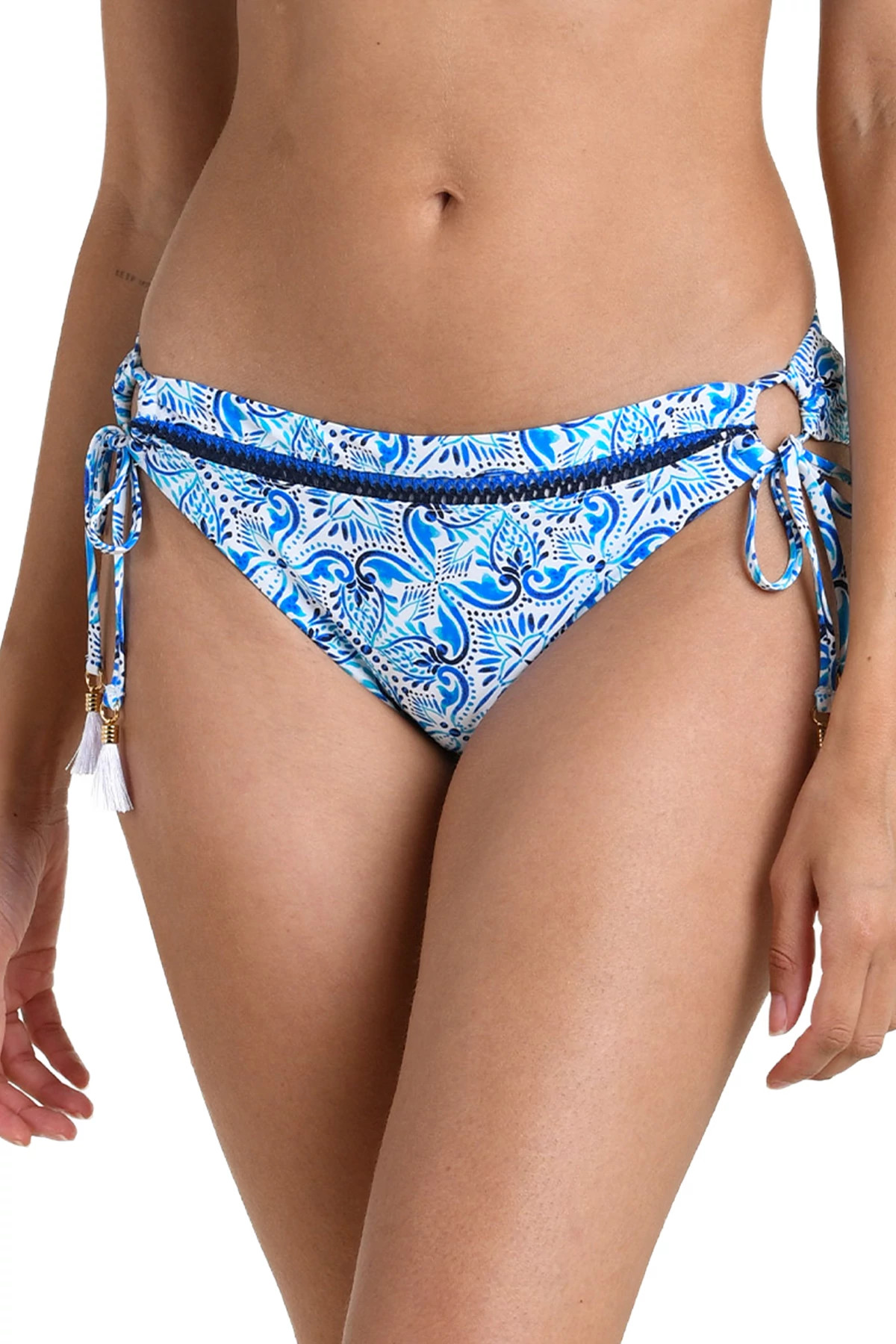 BLUE Costa Azul Loop Tie Bikini Bottom image number 1