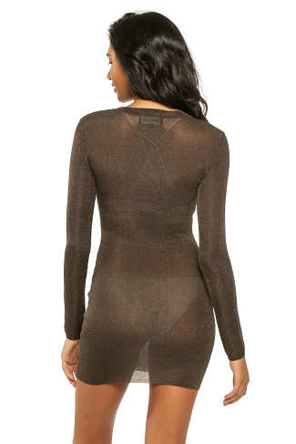 SLATE BROWN Hale Long Sleeve Mini Dress