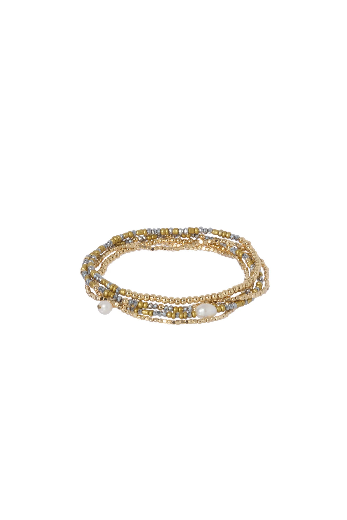 GOLD/SILVER Stacked Bracelet image number 1