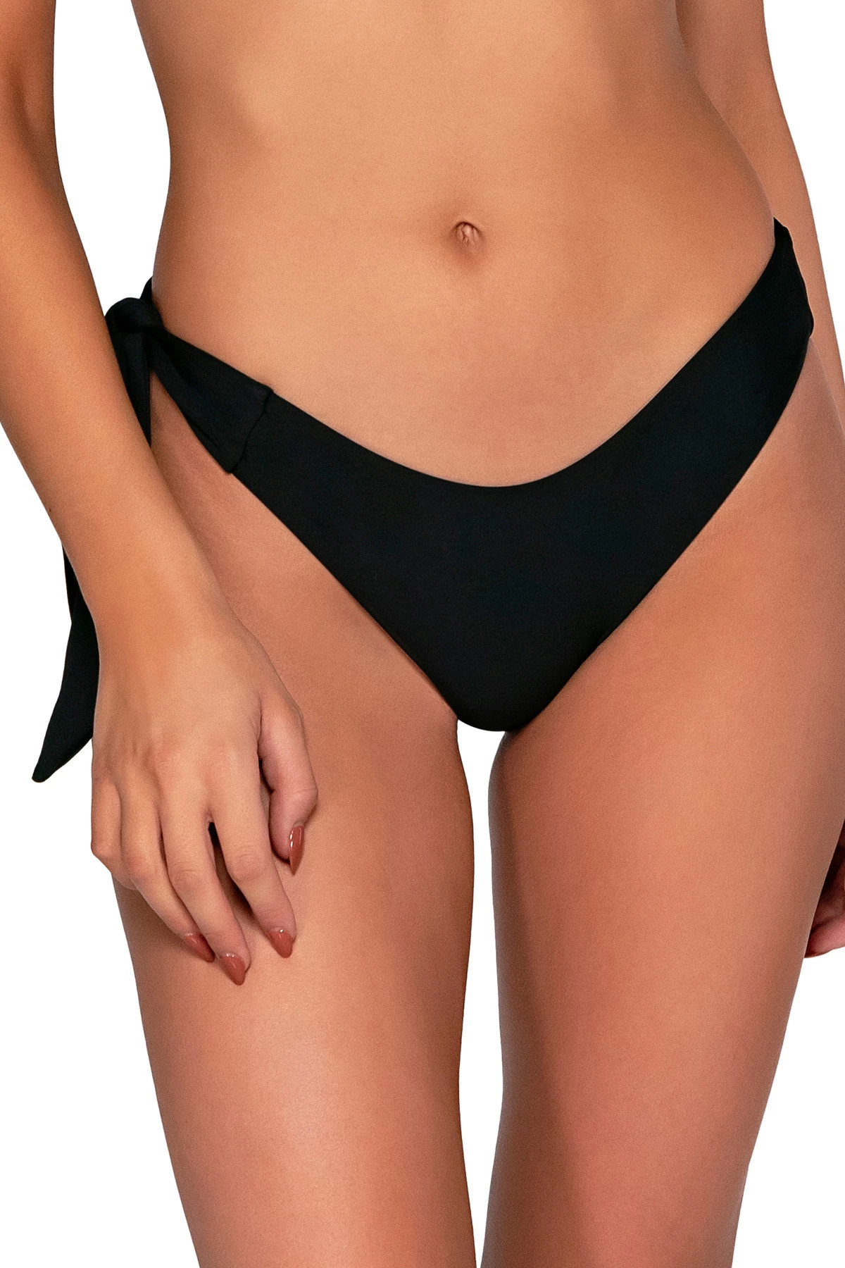 BLACK Chelsea Tie Side Bikini Bottom image number 1