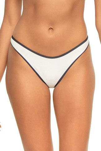 WHITE RIDGES/NAVY Vigo Pucker Hipster Bikini Bottom